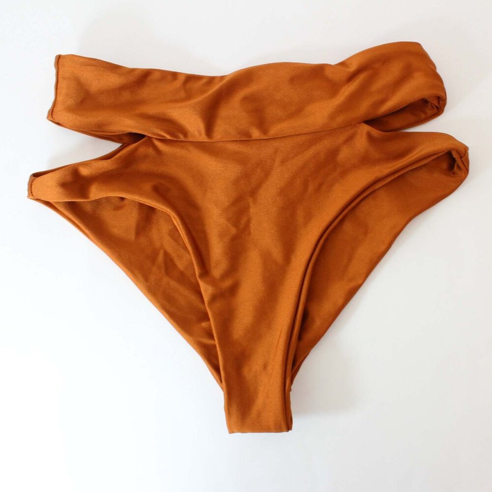 Dippin Daisys Shimmer Cut Out High Waisted Bikini Bottom
